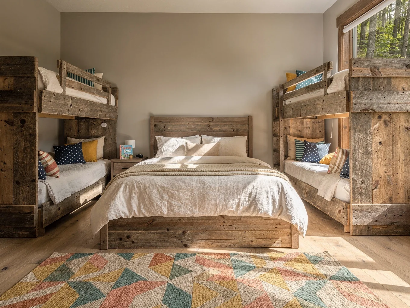 Spacious bedroom with a full-size bed at Lichner Resort Stays